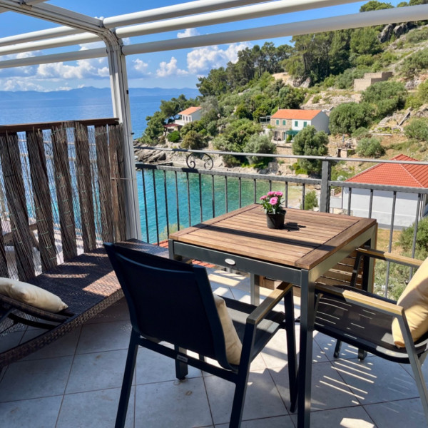 Living room, Paradise Apartments, Paradise Apartments right on the beach on Hvar island, Croatia Gdinj