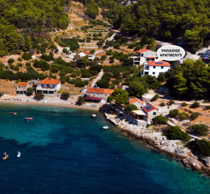 Paradise Apartments, Paradise Apartments right on the beach on Hvar island, Croatia Gdinj